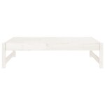 vidaXL Repose-pied de jardin 120x80 cm blanc bois de pin massif