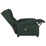vidaXL Fauteuil de massage Vert foncé Tissu