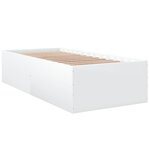 vidaXL Cadre de lit blanc 90x190 cm bois d'ingénierie
