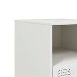 vidaXL Tables de chevet 2 Pièces blanc 34 5x39x44 cm acier