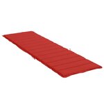 vidaXL Coussin de chaise longue rouge 200x50x3 cm tissu oxford