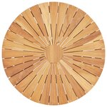 vidaXL Table pliable de jardin Ø 60 cm Bois de teck solide