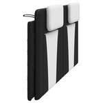 vidaXL Coussin de tête de lit noir et blanc 200 cm similicuir