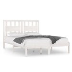 vidaXL Cadre de lit Blanc Bois de pin massif 140x200 cm