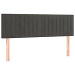 vidaXL Sommier à lattes de lit et matelas Gris foncé 140x200cm Velours