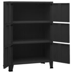 vidaXL Coffre de rangement industriel Noir 75x40x115 cm Métal