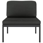vidaXL Canapé de jardin 4 places avec coussins Aluminium Anthracite