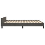 vidaXL Cadre de lit avec tête de lit Gris foncé 140x190 cm Velours