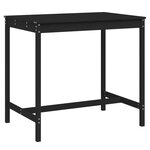 vidaXL Table de jardin noir 121x82 5x110 cm bois massif de pin