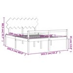 vidaXL Lit pour personne âgée et tête de lit 160x200 cm bois massif
