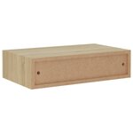 vidaXL Étagères à tiroirs murales 2 Pièces chêne 40x23 5x10 cm MDF