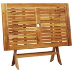 vidaXL Ensemble à manger de jardin 5 Pièces beige tissu et bois massif