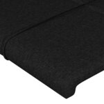 vidaXL Tête de lit avec oreilles Noir 83x16x78/88 cm Tissu