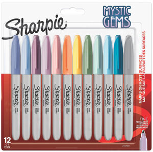 Sharpie 12 marqueurs permanents Edition Spécial Mystic Gem Assortiment de couleurs pointe fine
