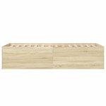 vidaXL Cadre de lit chêne sonoma 100x200 cm bois d'ingénierie