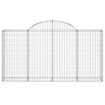 vidaXL Paniers à gabions arqués 15 Pièces 200x30x100/120 cm Fer galvanisé