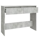 vidaXL Table console gris béton 100x35x76 5 cm bois d'ingénierie
