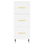 vidaXL Buffet haut Blanc 34 5x34x180 cm Bois d'ingénierie