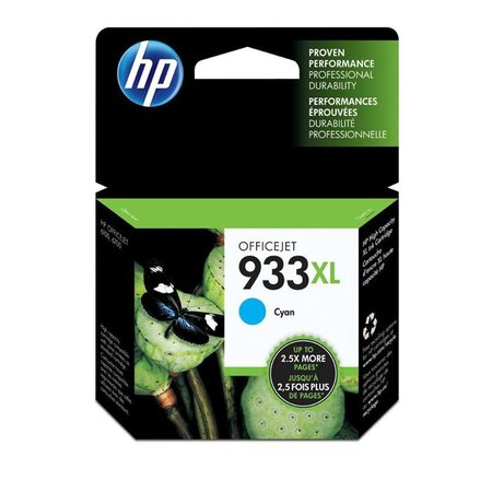 Hp 933xl cartouche d'encre cyan grande capacité authentique pour hp officejet 6100/6600/6700/7100/7510/7610 (cn054ae)