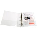 Classeur Pp Personnalisable Kreacover - 4 Anneaux En D 40mm - A4 Maxi - Blanc - X 10 - Exacompta