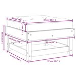 vidaXL Repose-pieds de jardin et coussins lot de 2 bois massif douglas
