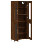 vidaXL Buffet haut Chêne marron 69 5x34x180 cm Bois d'ingénierie