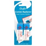 Gomme en plastique PLAST COMBI  carte blister de 2 LÄUFER