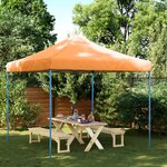vidaXL Tente de réception pliable escamotable orange 292x292x315 cm