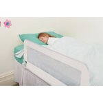 Barrière de lit large PHoeNIX - Pliable et portable - 110 x 45 5 cm - Blanche