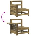 vidaXL Salon de jardin 8 Pièces bois de pin imprégné
