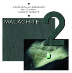 Numéro 3 - Numéro adhésif pour boîtes aux lettres- Pierre véritable 50 mm  Malachite