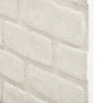 vidaXL Panneaux muraux 3D avec design de brique blanc 11 Pièces EPS