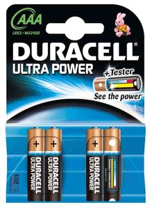 Piles Ultra Power MX2400 Micro AAA LR03 blister de 4 DURACELL