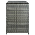 vidaXL Abri de poubelle double Résine tressée Anthracite 148x77x111cm