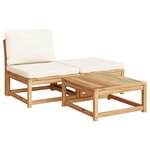 vidaXL Salon de jardin avec coussins 9 Pièces bois massif d'acacia