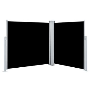vidaXL Auvent latéral rétractable Noir 120 x 600 cm