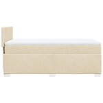 vidaXL Sommier à lattes de lit et matelas Crème 90x190 cm Tissu