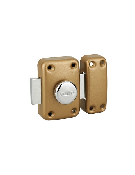 THIRARD - Verrou à bouton Apache pour porte intérieure  acier  époxy or