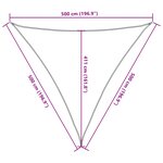 vidaXL Parasol en PEHD triangulaire 5x5x5 m Crème