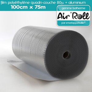 Lot de 6 rouleaux de film bulle d'air largeur 100cm x longueur 75m  - gamme air'roll isotherme