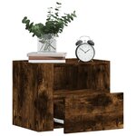 vidaXL Tables de chevet murales 2 Pièces chêne fumé 45x30x35 cm