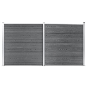 vidaXL Clôture de jardin WPC 353x186 cm Gris