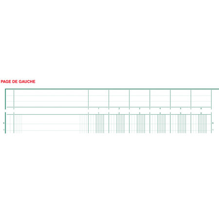 Piqûre 32x25cm à tête paresseuse 16 colonnes sur 2 pages 31 lignes 80pages EXACOMPTA