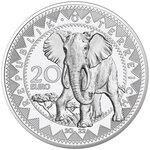 Pièce de monnaie en argent 20 euro g 22.42 millésime 2022 eye of the world serenity of the elephant