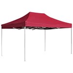 vidaXL Tente de réception pliable Aluminium 4 5x3 m Bordeaux