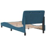 vidaXL Cadre de lit avec tête de lit bleu 90x190 cm velours