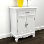 vidaXL Armoire avec 2 portes et 1 tiroir Bois Blanc