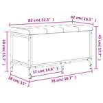 vidaXL Banc de rangement sonoma gris 82x42x45 cm Bois d'ingénierie