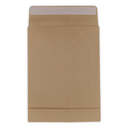 Lot de 100 enveloppes pochettes kraft armé à soufflet marron 280 x 365 + 50 mm