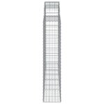 vidaXL Paniers à gabions arqués 9 Pièces 200x30x140/160 cm Fer galvanisé